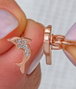 Heliophilia Silver Pendientes de Plata de Ley 925 con Baño de Oro Rosa y Circón